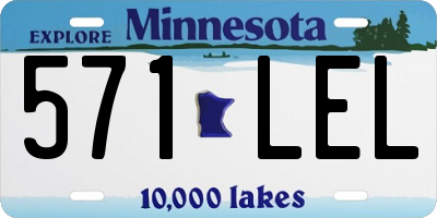 MN license plate 571LEL