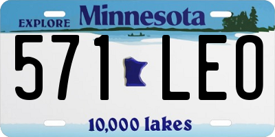 MN license plate 571LEO