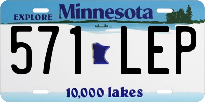 MN license plate 571LEP