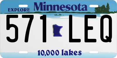 MN license plate 571LEQ