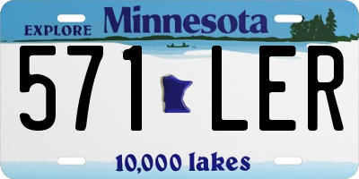 MN license plate 571LER