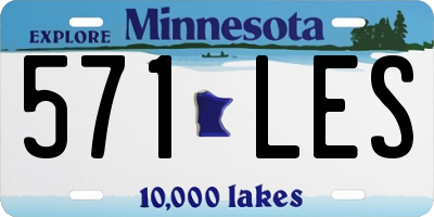 MN license plate 571LES