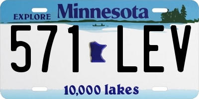 MN license plate 571LEV