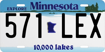 MN license plate 571LEX