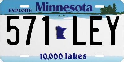 MN license plate 571LEY