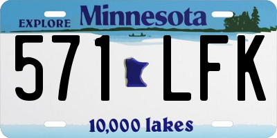 MN license plate 571LFK