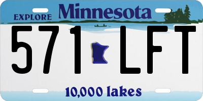 MN license plate 571LFT