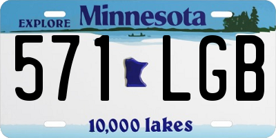 MN license plate 571LGB