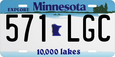 MN license plate 571LGC