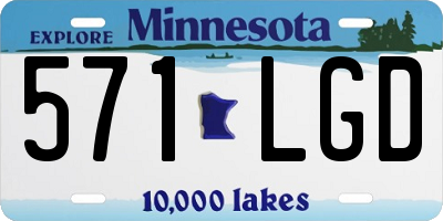 MN license plate 571LGD