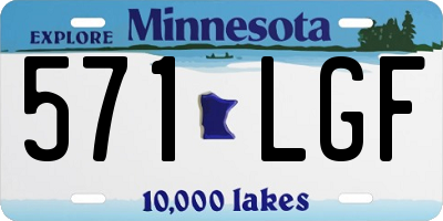 MN license plate 571LGF