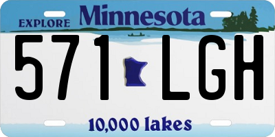 MN license plate 571LGH