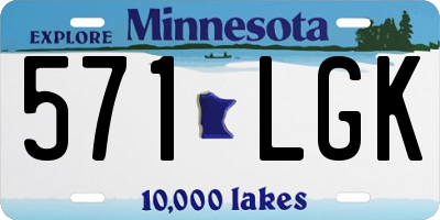 MN license plate 571LGK