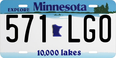 MN license plate 571LGO