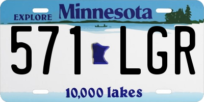 MN license plate 571LGR