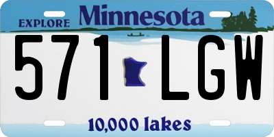 MN license plate 571LGW
