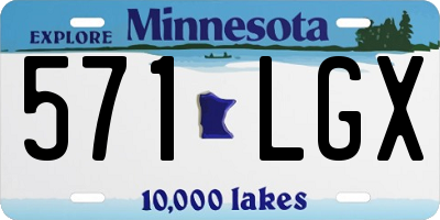 MN license plate 571LGX