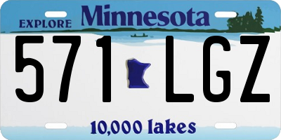 MN license plate 571LGZ
