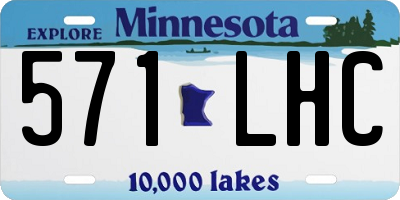 MN license plate 571LHC