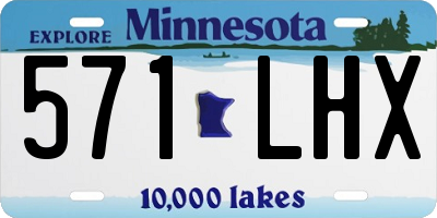 MN license plate 571LHX