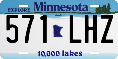 MN license plate 571LHZ
