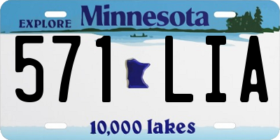 MN license plate 571LIA