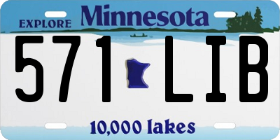 MN license plate 571LIB