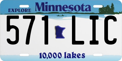 MN license plate 571LIC
