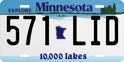 MN license plate 571LID