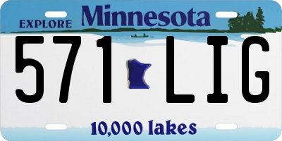 MN license plate 571LIG