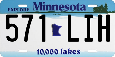 MN license plate 571LIH