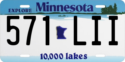 MN license plate 571LII