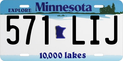 MN license plate 571LIJ