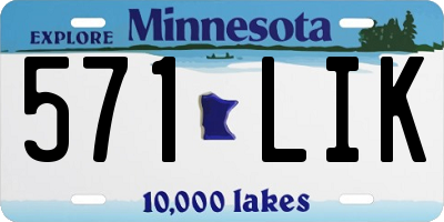 MN license plate 571LIK