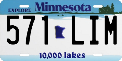 MN license plate 571LIM