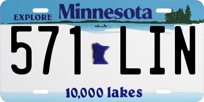 MN license plate 571LIN
