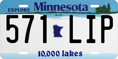 MN license plate 571LIP