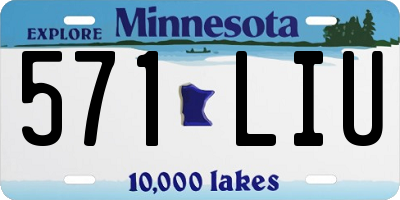 MN license plate 571LIU