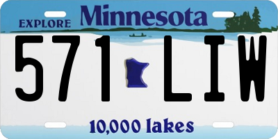 MN license plate 571LIW