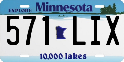 MN license plate 571LIX