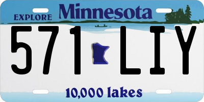 MN license plate 571LIY