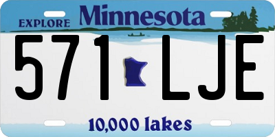 MN license plate 571LJE