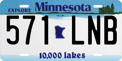 MN license plate 571LNB