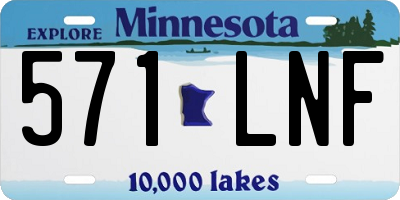 MN license plate 571LNF