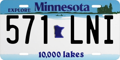 MN license plate 571LNI