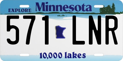 MN license plate 571LNR