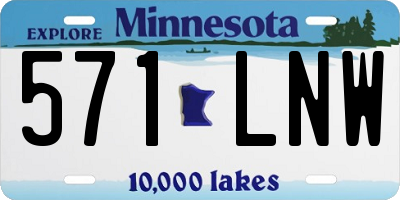 MN license plate 571LNW