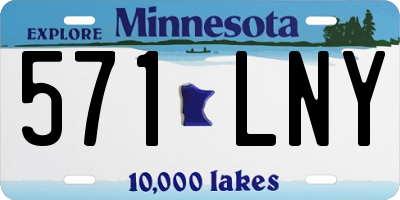MN license plate 571LNY