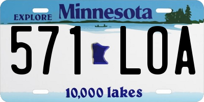MN license plate 571LOA