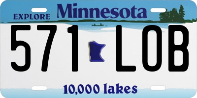 MN license plate 571LOB
